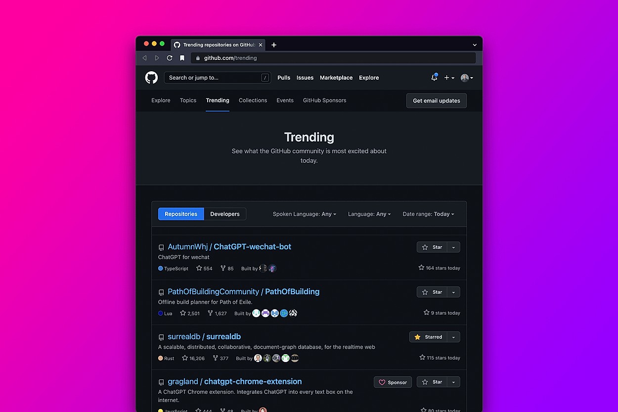 Honoured to be a trending public repo once again on GitHub worldwide!