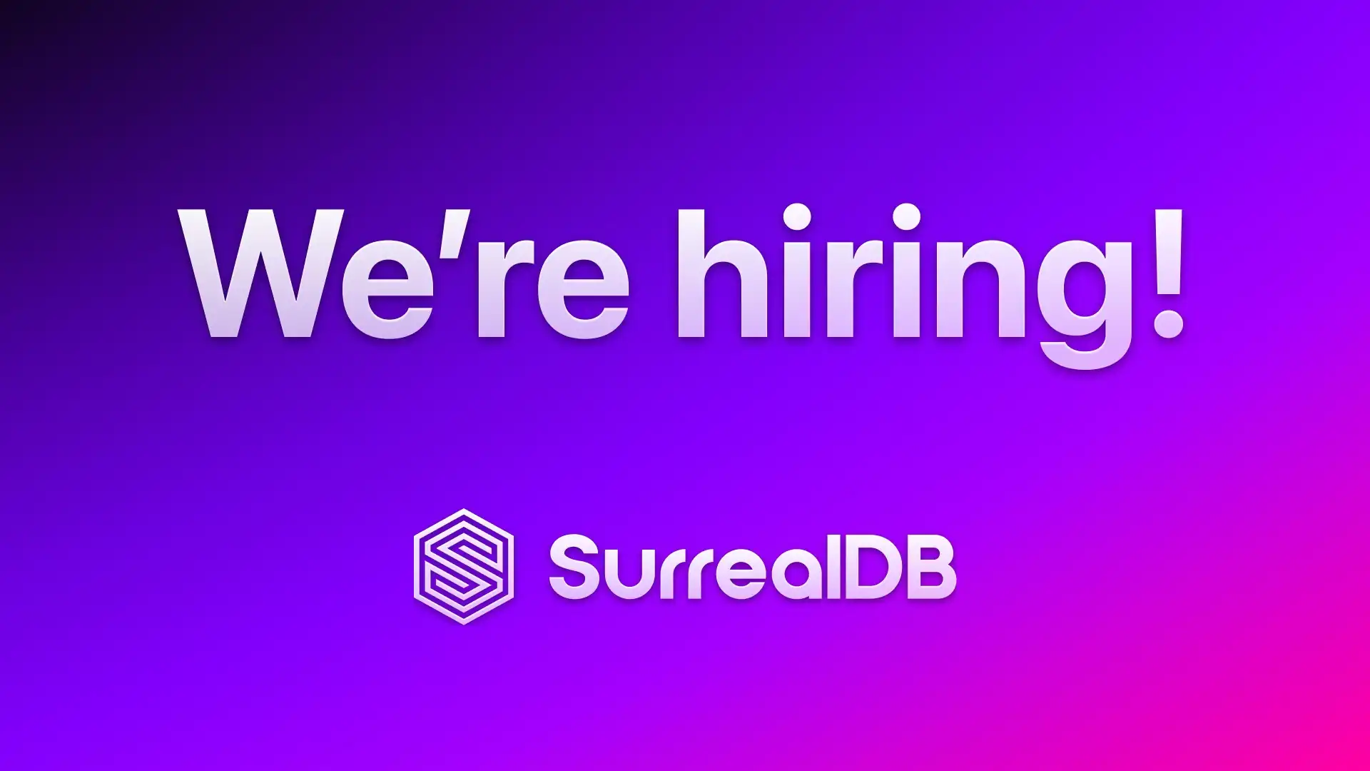 We're hiring